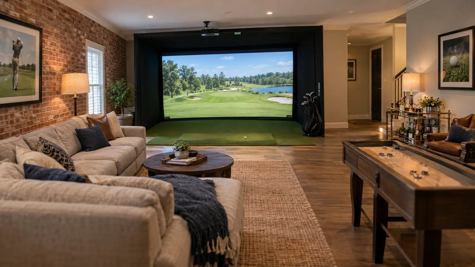 Golf simulator room in Antioch, Tennessee