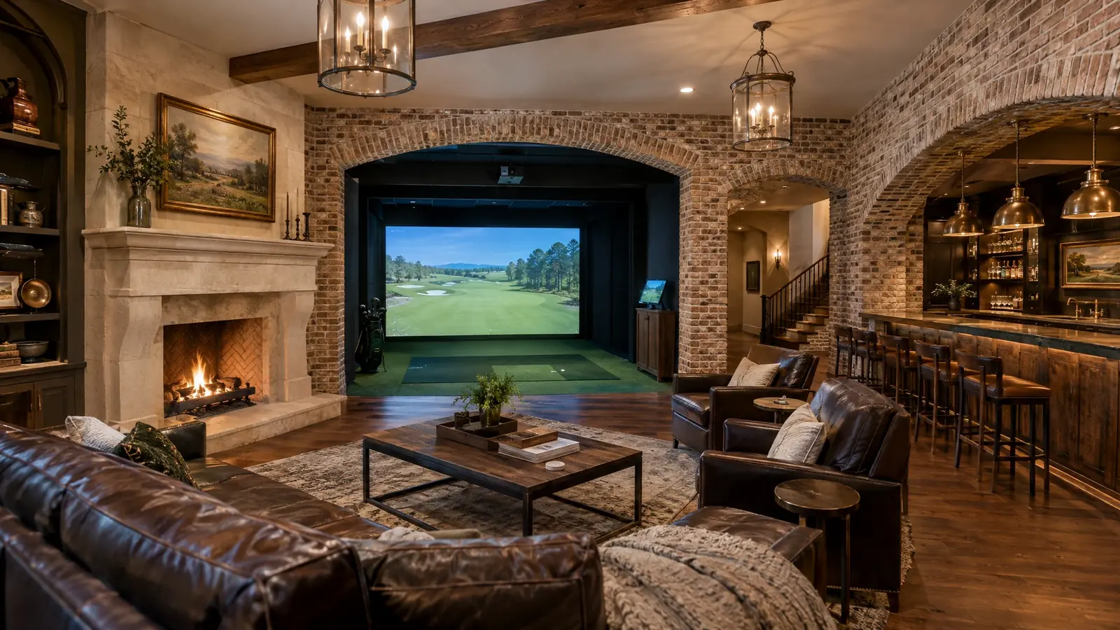 Golf simulator room in Columbia, Tennessee