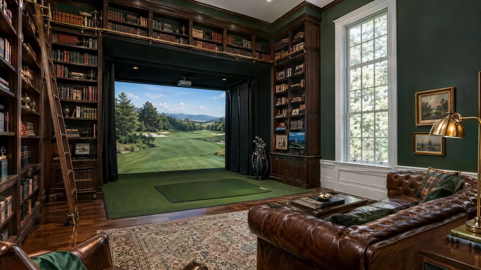 Golf simulator room in Franklin, Tennessee