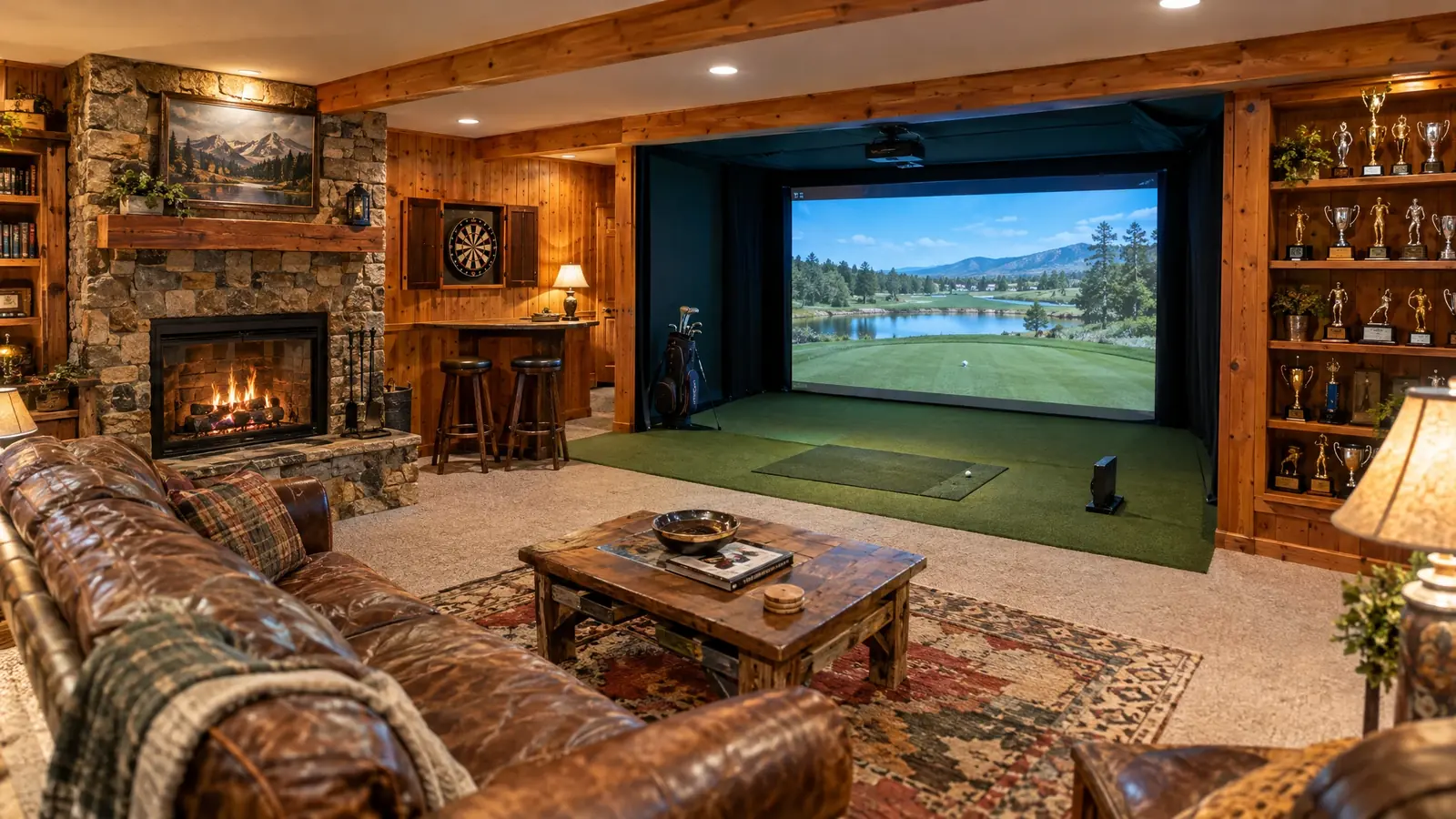 Golf simulator room in Goodlettsville, Tennessee
