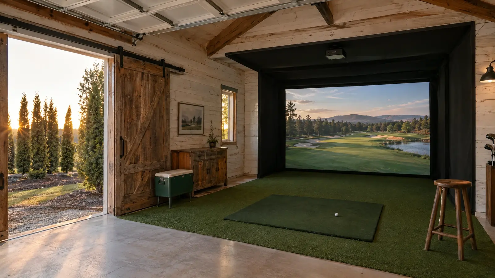 Golf simulator room in Lebanon, Tennessee