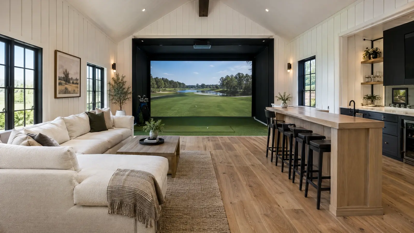 Golf simulator room in Mt. Juliet, Tennessee