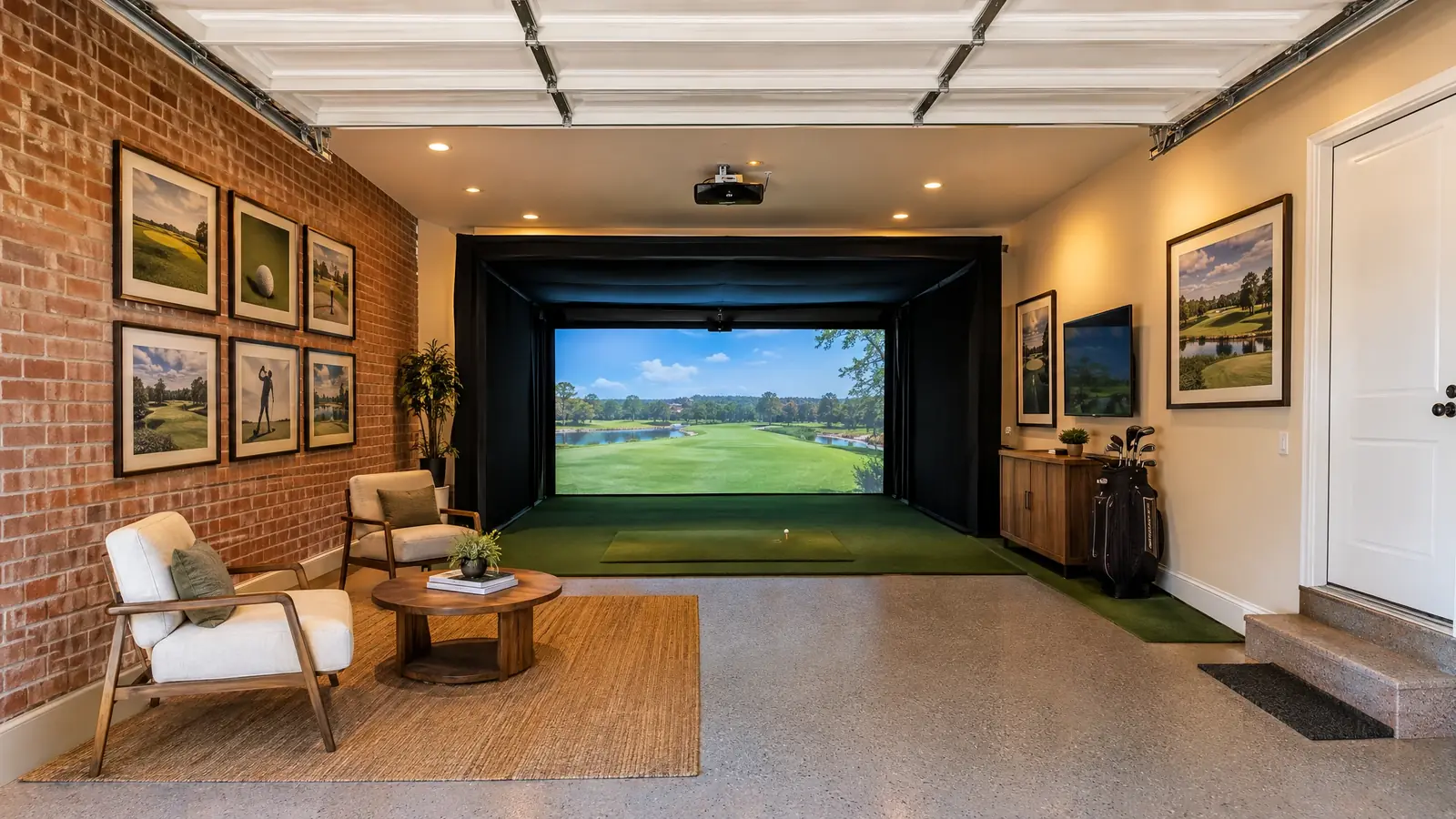 Golf simulator room in Smyrna, Tennessee
