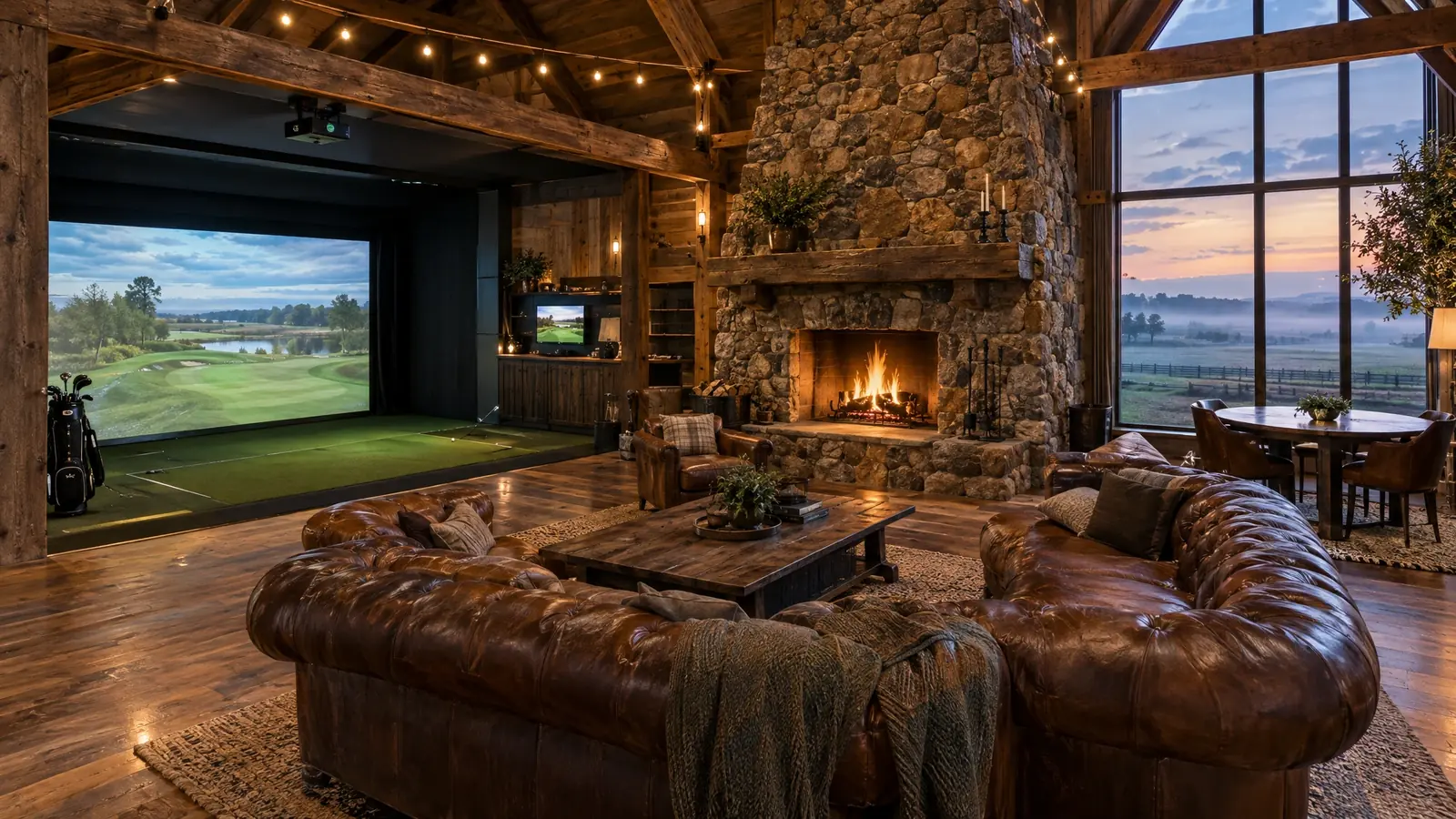 Golf simulator room in Thompson’s Station, Tennessee