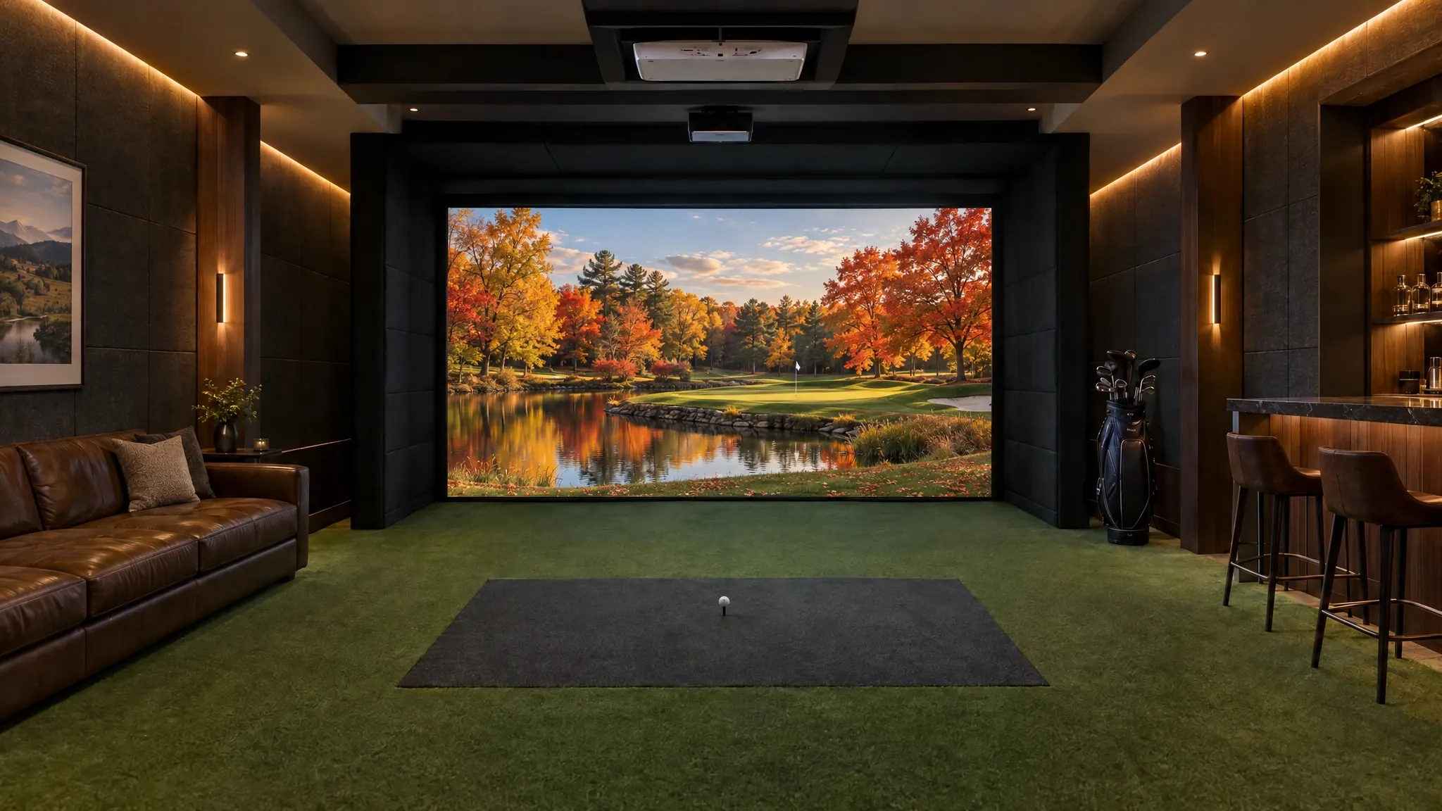Autumn parkland course on the screen