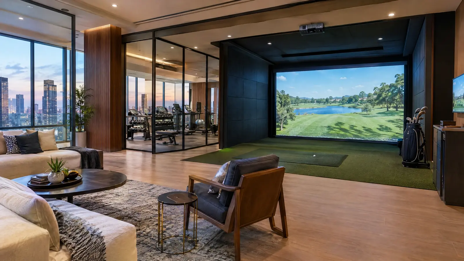Apartment, HOA & Office Golf Simulator Amenities by Music City Simulators