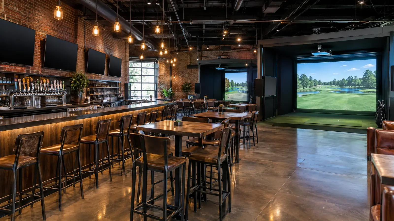 Golf Simulator Bar & Restaurant Installation golf simulator service
