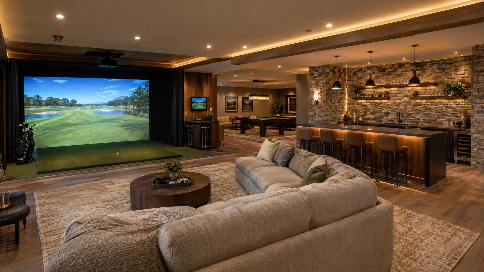 Basement Golf Simulator golf simulator service