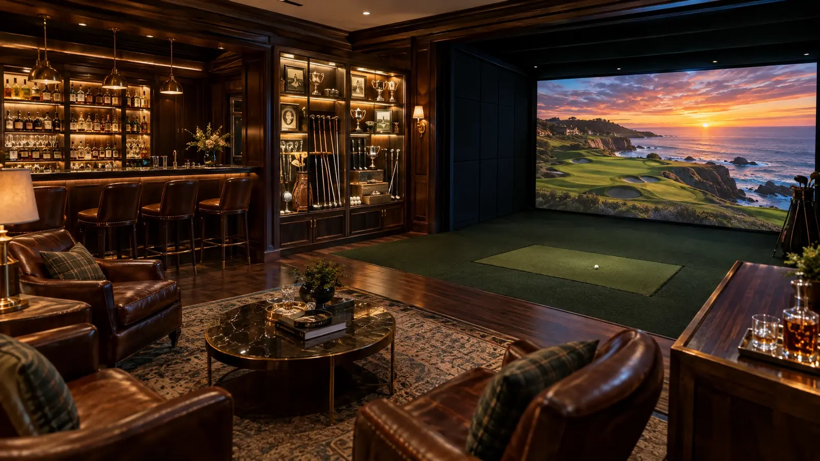 Luxury Golf Simulator Room